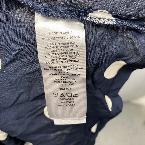 Loft Polka Dot Kimono Womens XS/S New Navy‎ Blue Summer Spring Beach Flowy - Picture 10 of 12